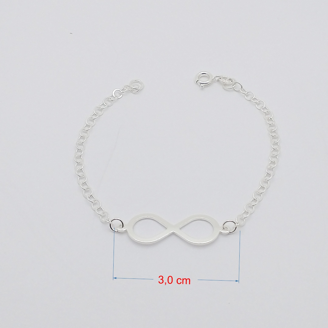 Pulseira de prata 925 infinito 