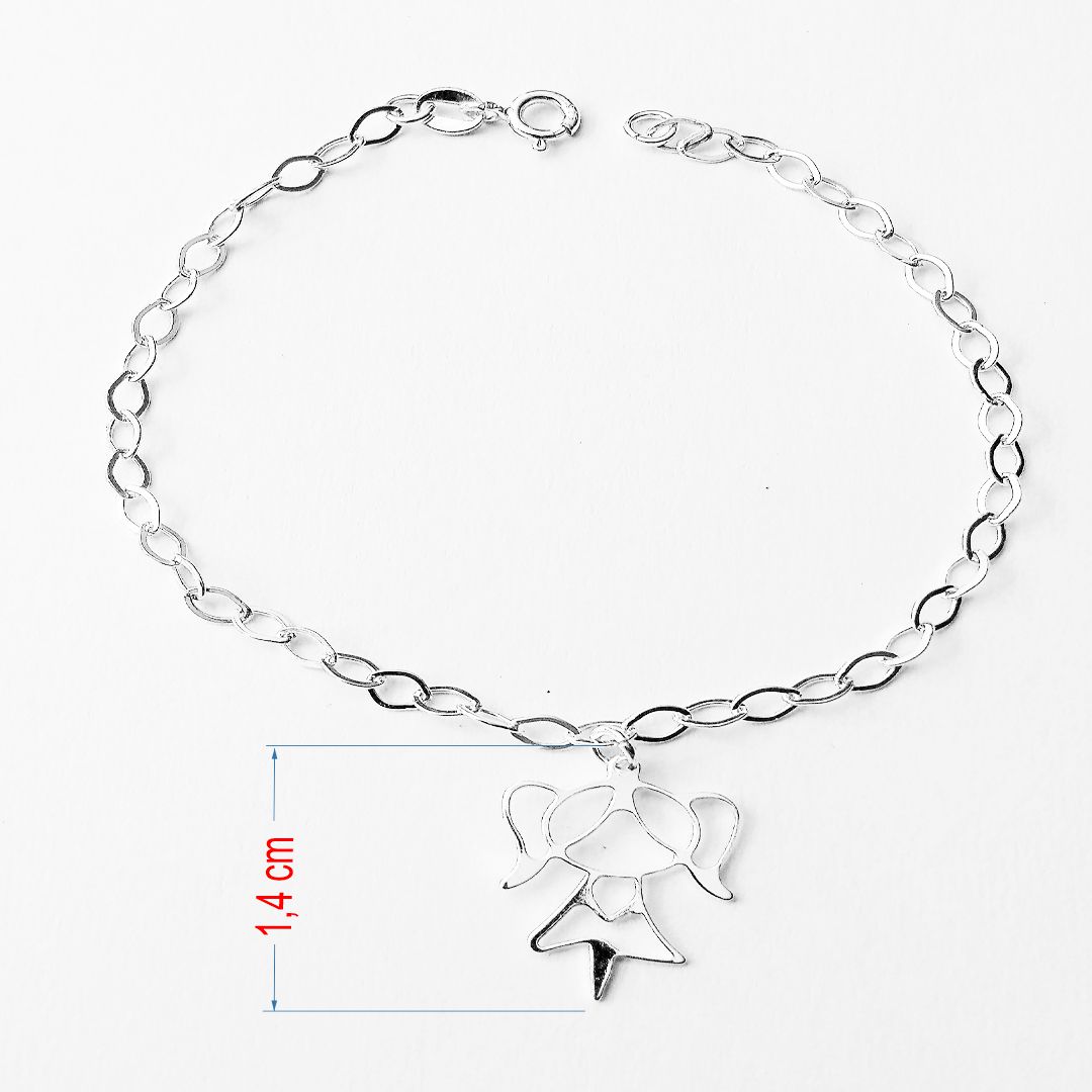 Pulseira de prata 925 menina balão