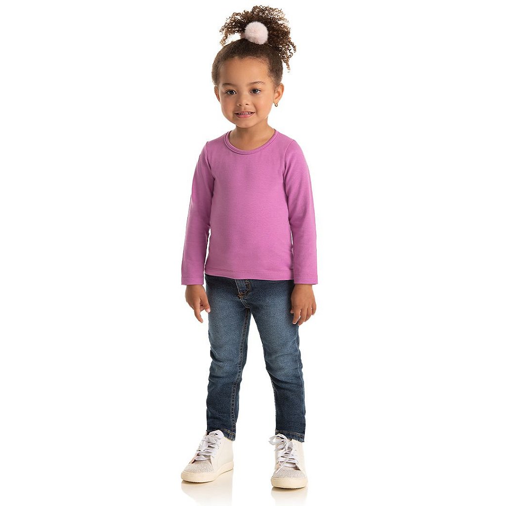 blusa de manga comprida para criança