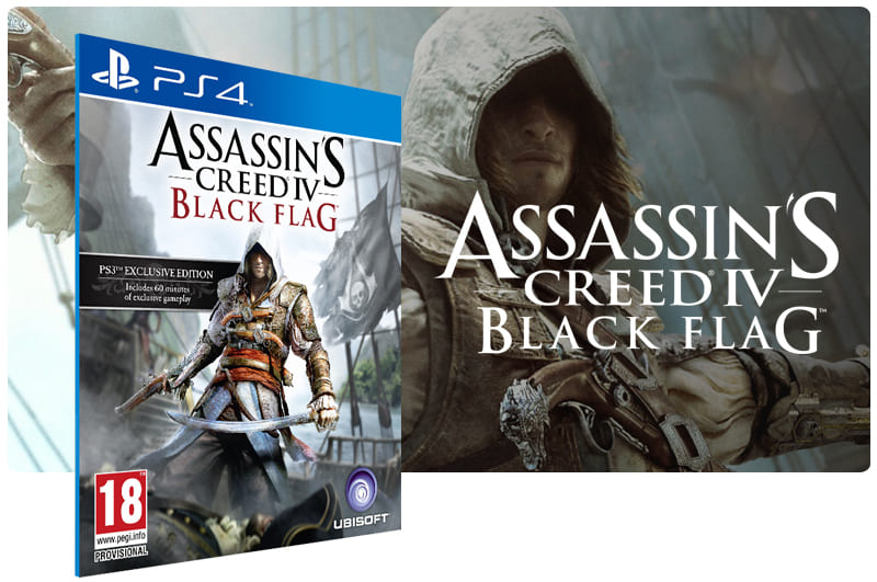 Banner do game Assassins Creed 4 Black Flag para PS4