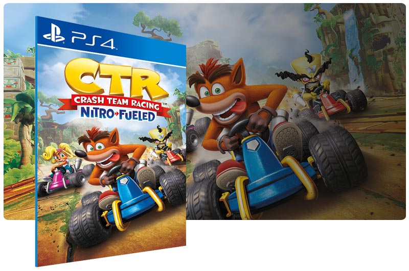 Banner do game Crash Team Racing Nitro-Fueled para PS4