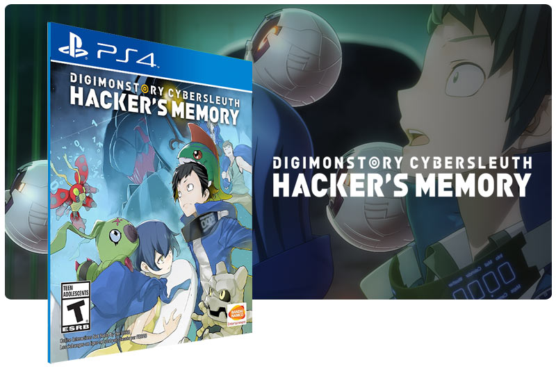 Banner do game Digimon Story Cyber Sleuth Hackers Memory em mídia digital para PS4