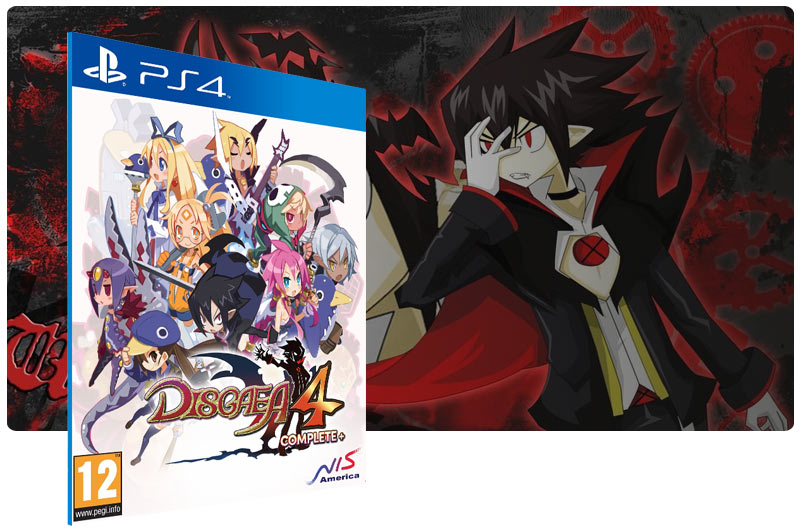 Banner do game Disgaea 4 Complete+ em mídia digital para PS4