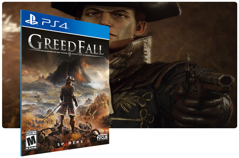 Banner do game GreedFall para PS4