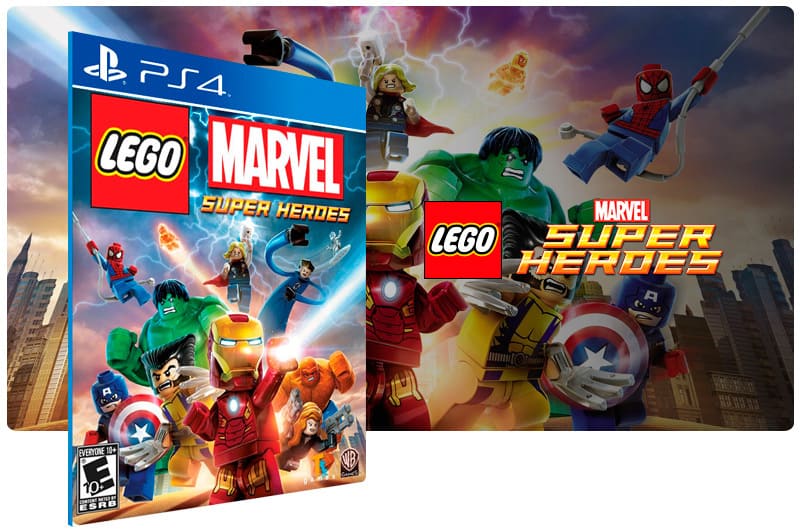 Banner do game Lego Marvel Super Heroes para PS4