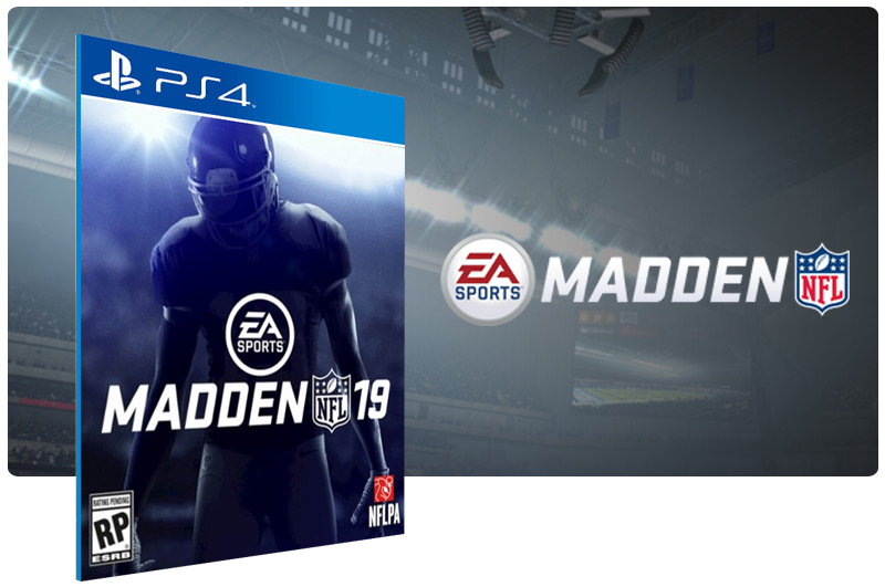 Banner do game Madden NFL 19 em mídia digital para PS4