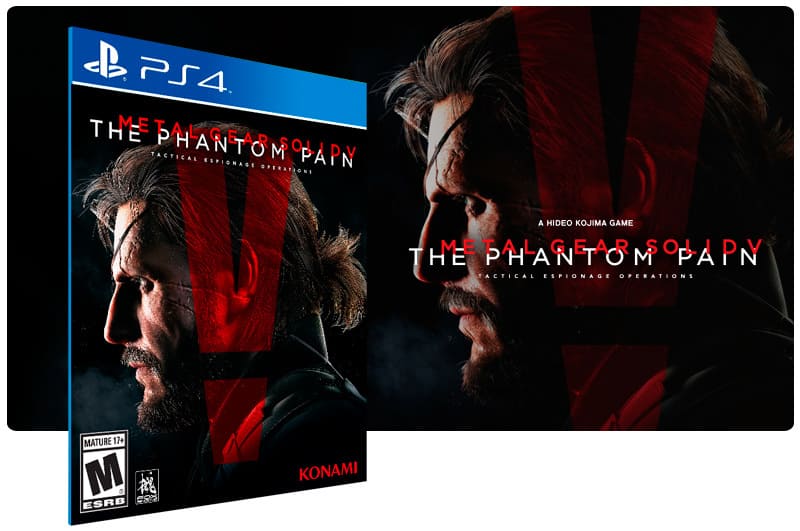 Banner do game Metal Gear Solid 5 The Phantom Pain para PS4