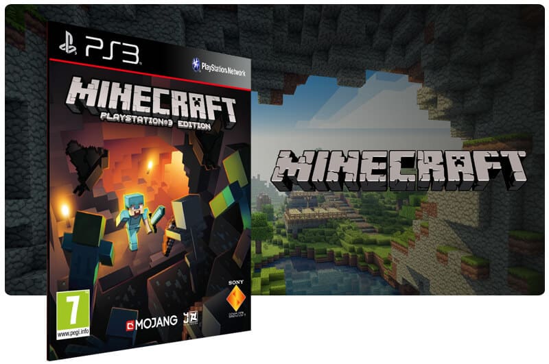 Banner do game Minecraft para PS3