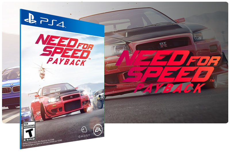 Banner do game Need for Speed Payback Standard Edition para PS4