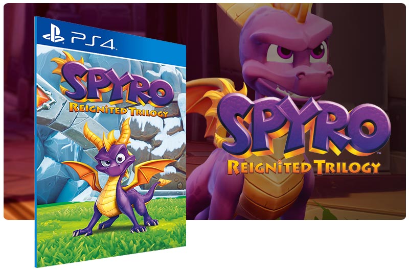 Banner do game Spyro Reignited Trilogy em mídia digital para PS4