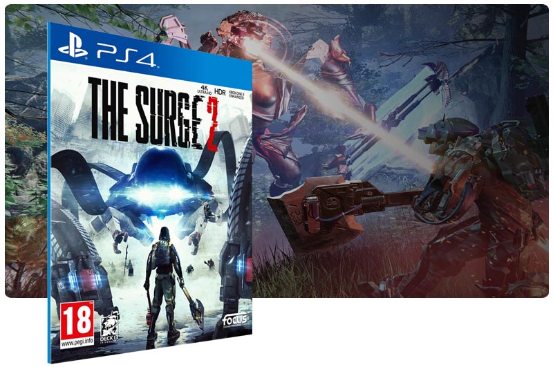 Banner do game The Surge 2 em mídia digital para PS4