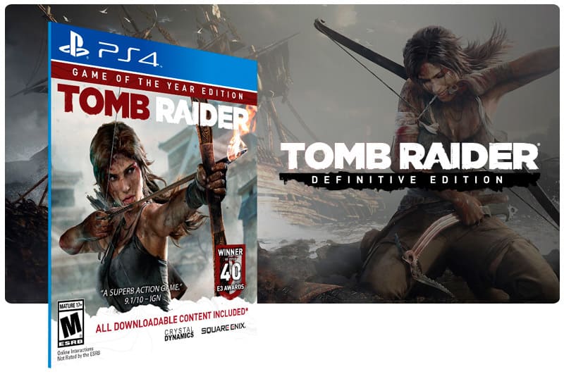 Banner do game Tomb Raider Definitive Edition para PS4