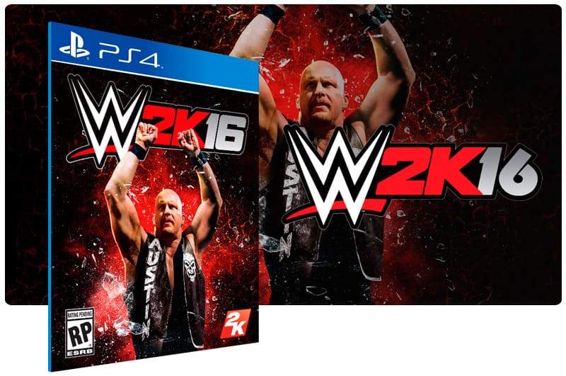 Banner do game WWE 2K16 para PS4