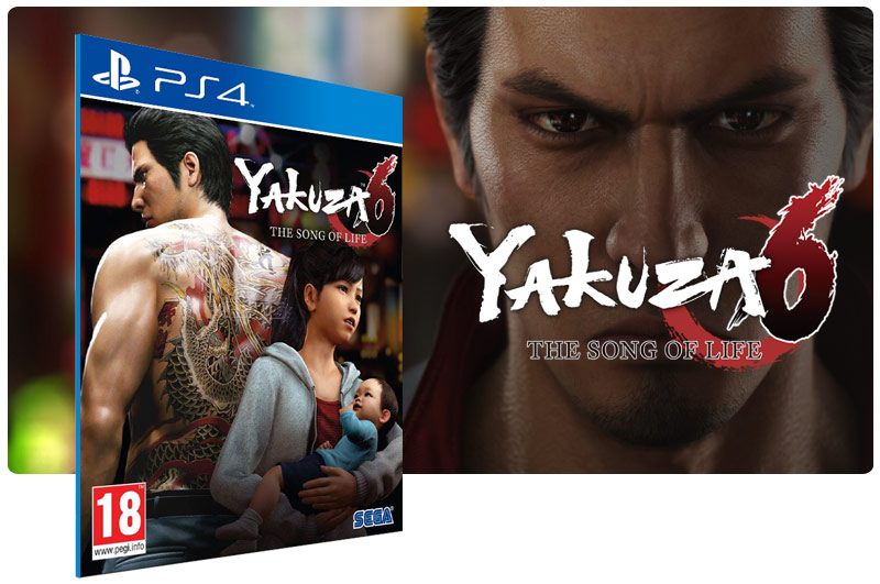 Banner do game Yakuza 6 The Song of Life em mídia digital para PS4