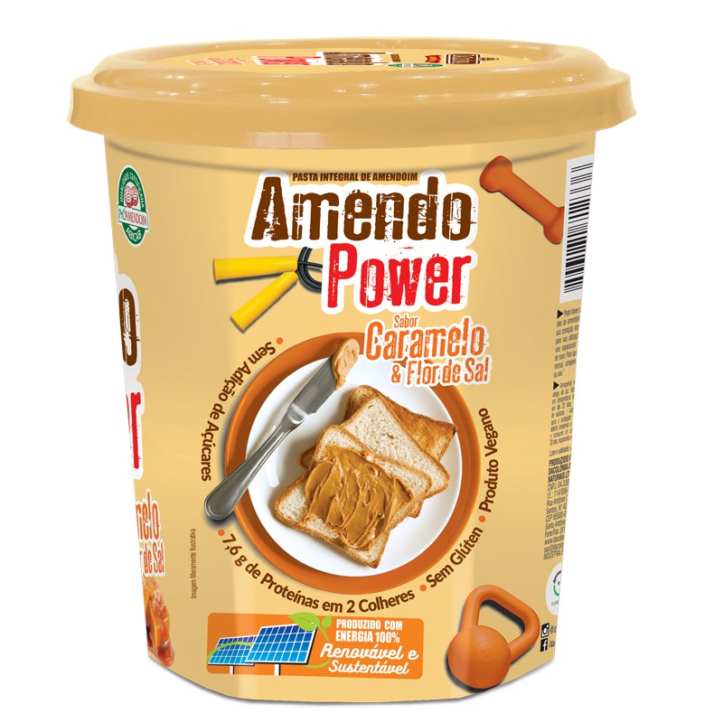 Pasta de Amendoim Amendo Power Caramelo e Flor de Sal 450g - Loja virtual  DaColônia Alimentos Naturais