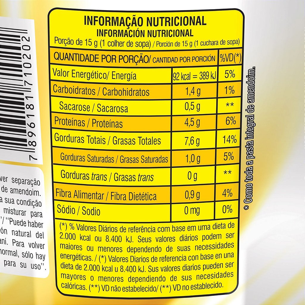 Pasta Integral de Amendoim Amendo Power 500g DaColônia - Loja virtual  DaColônia Alimentos Naturais