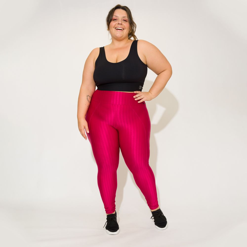 Calça Legging 3D Poliamida Plus Size