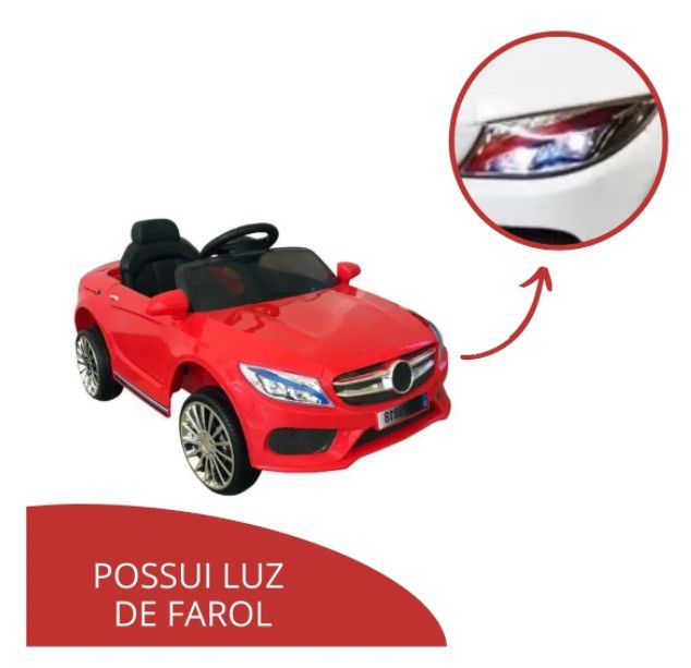 MINI CARRO ELETRICO IMPORTWAY BW097VM INFANTIL VERMELHO C