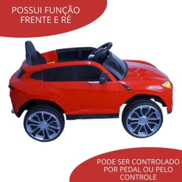 Mini Carro Elétrico Infantil Com Controle Remoto Vermelho BW028VM