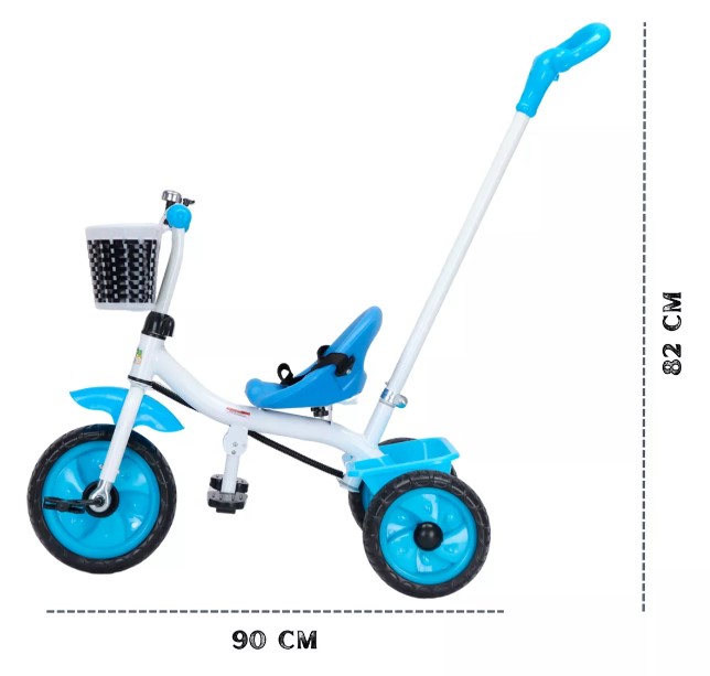 Triciclo Infantil Pedal Passeio Flex Baby Style Azul 22232 - Bem
