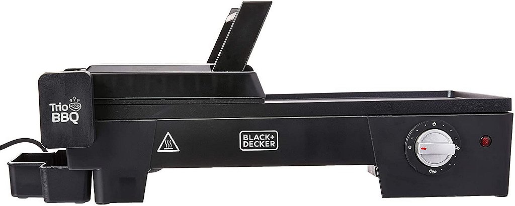 BLACK+DECKER - Grill Elétrico BBQ 3 em 1 com abertura 180º - G2200 