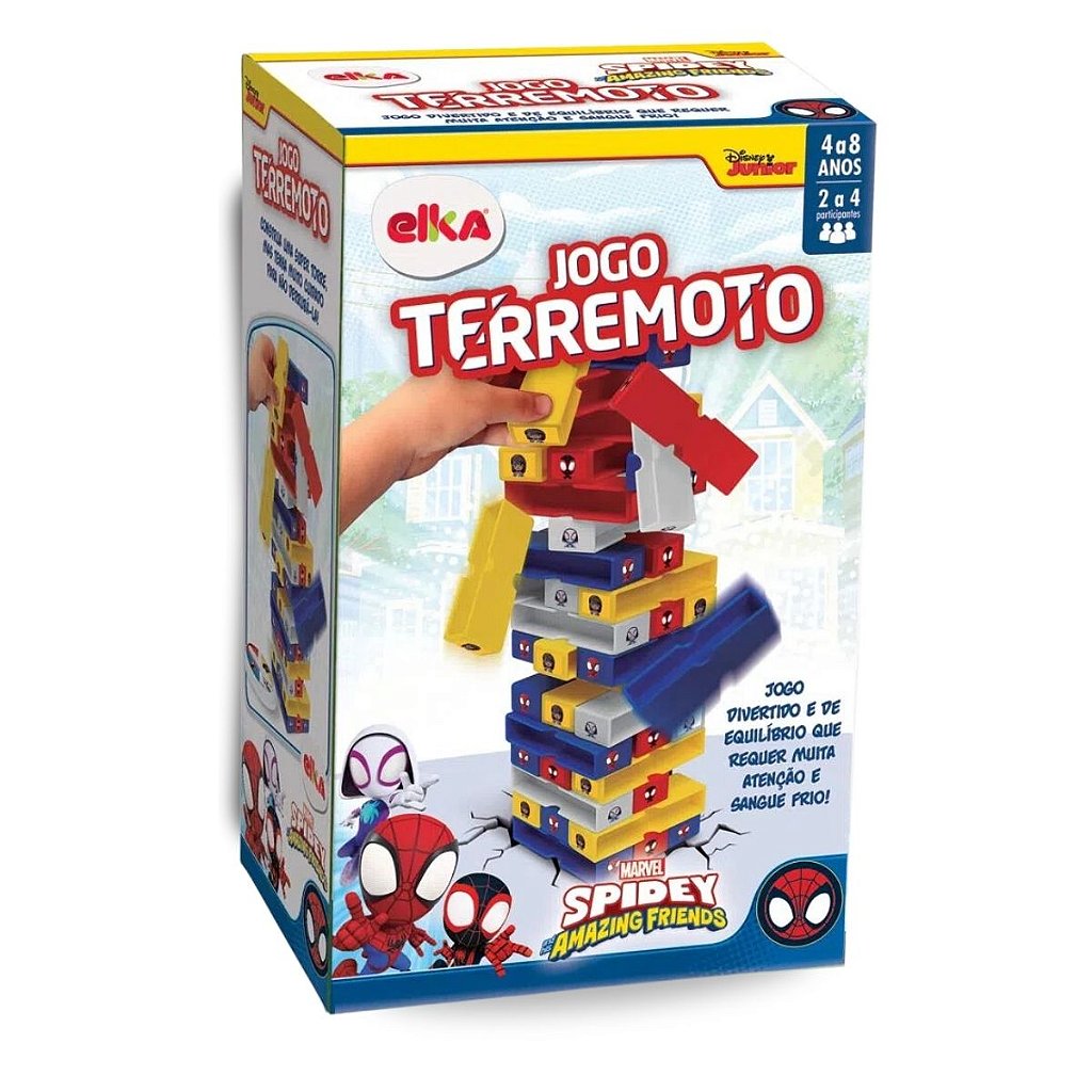 Jogo Terremoto - Spidey - Mary Toys Brinquedos