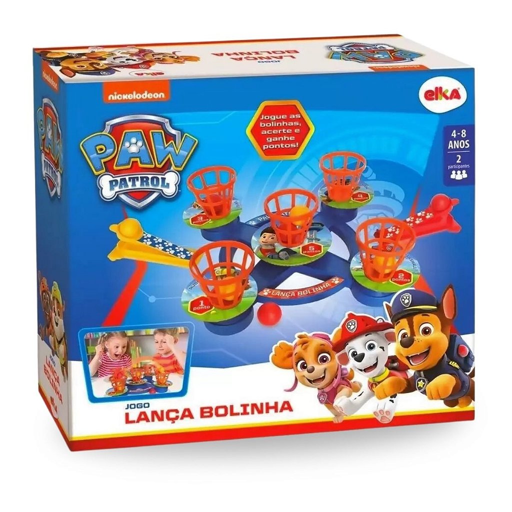 Jogo Lança Bolinhas – Patrulha Canina - Mary Toys Brinquedos