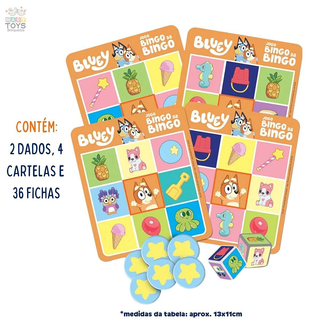 Jogo Bingo Da Bingo - Bluey - Mary Toys Brinquedos