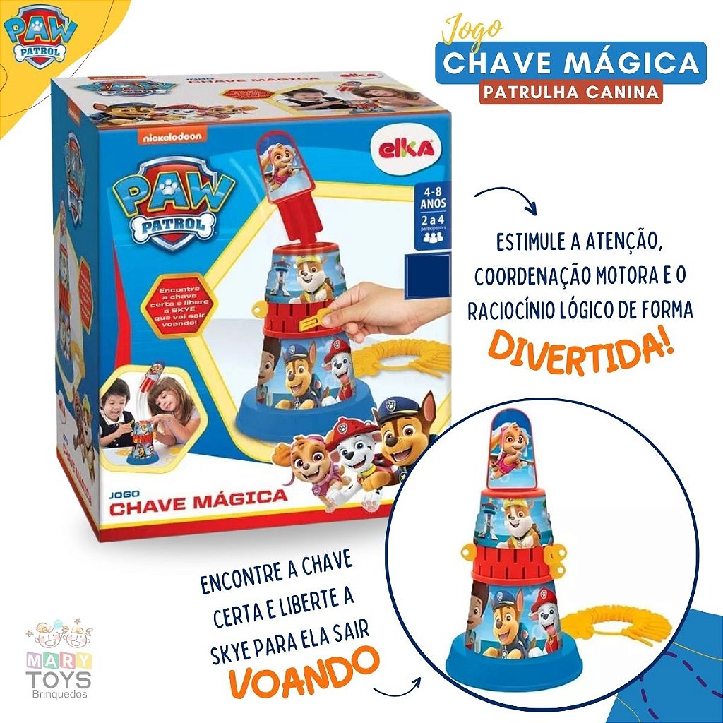 JOGO CHAVE MÁGICA - PATRULHA CANINA 1219 ELKA - Loja de Brinquedos, Móveis  Infantil e Linha Baby.