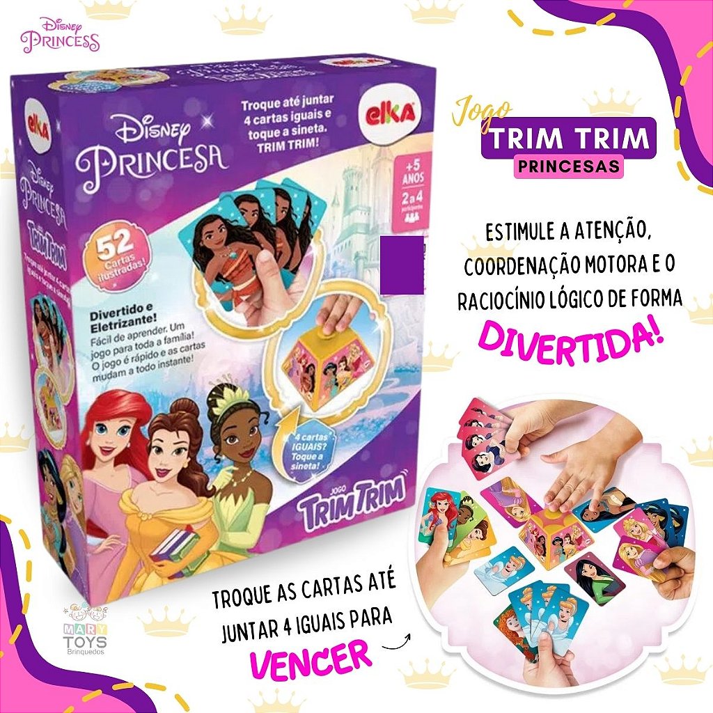 Jogo Trim Trim Princesas - Disney - Mary Toys Brinquedos