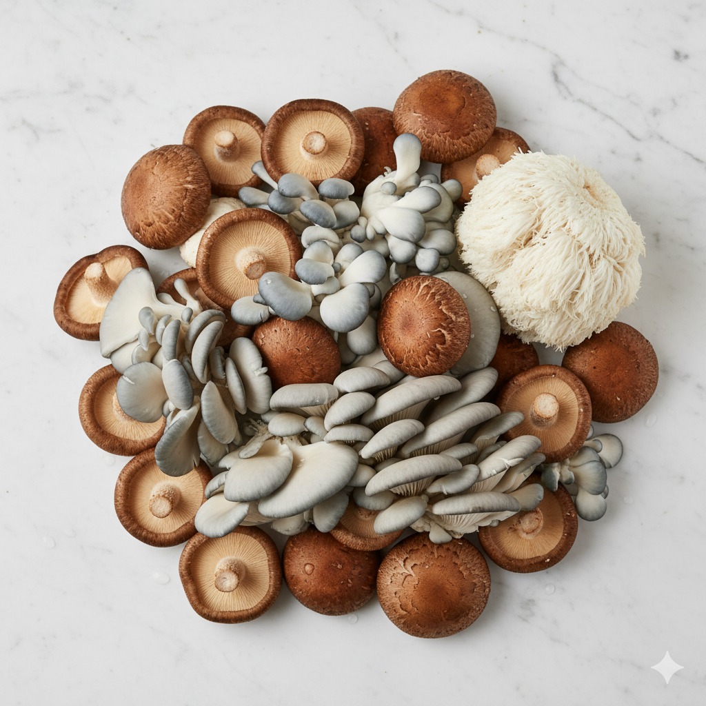 Cogumelos frescos: alimento de baixa caloria e alta densidade nutricional