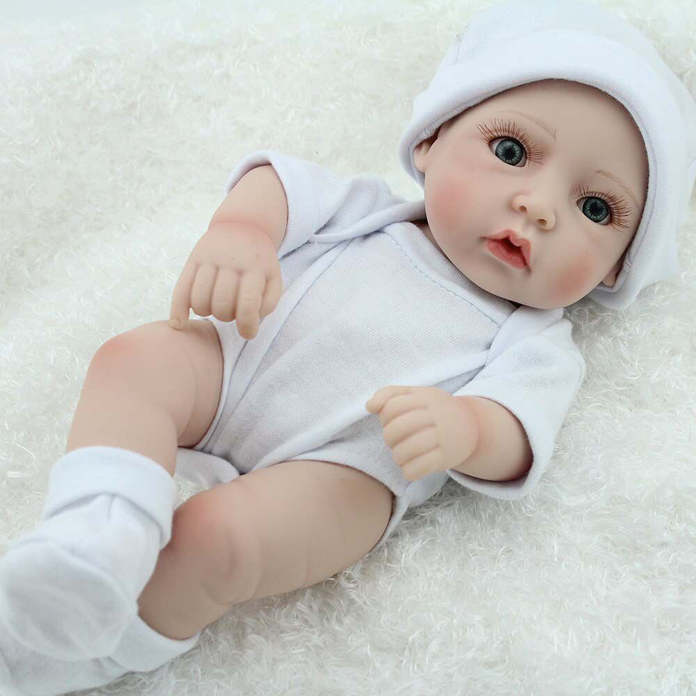 Boneca Mini Bebe Reborn 10 Polegadas 28 Centimetros Corpo Todo Silicone Recem Nascido Realista Menino Npk Dolls