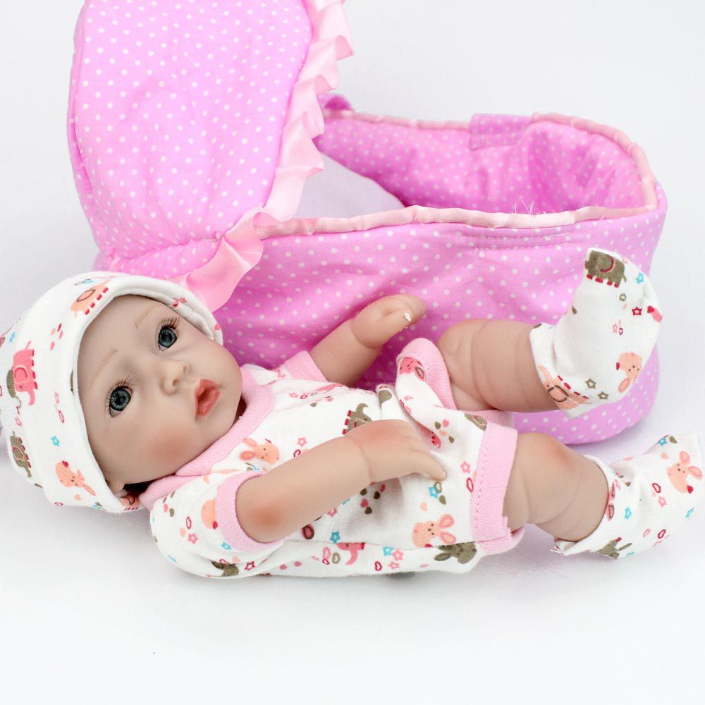 Boneca Mini Bebe Reborn 10 Polegadas Dom 28 Cm Completa De Silicone Renascido Babies Npk Dolls