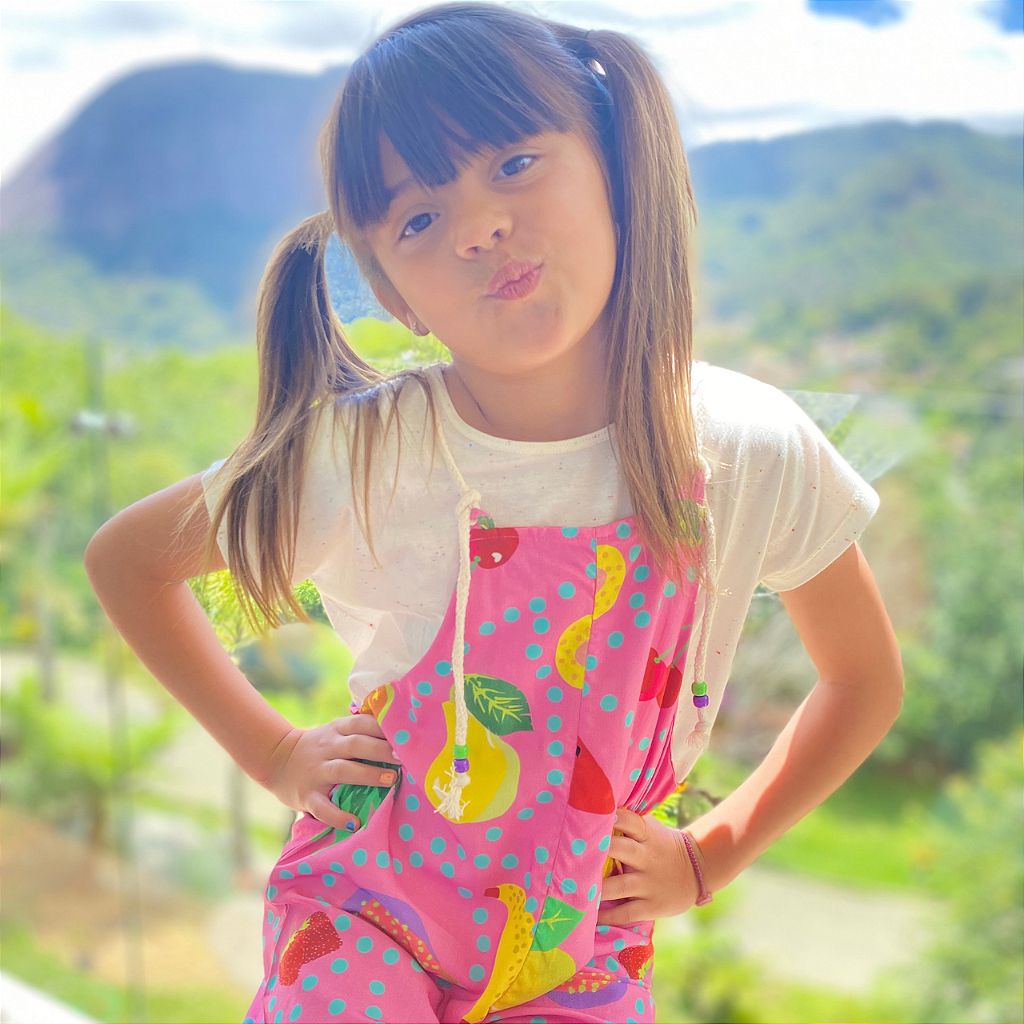 CALÇA LEGGING INFANTIL ESTAMPADA FRUTA