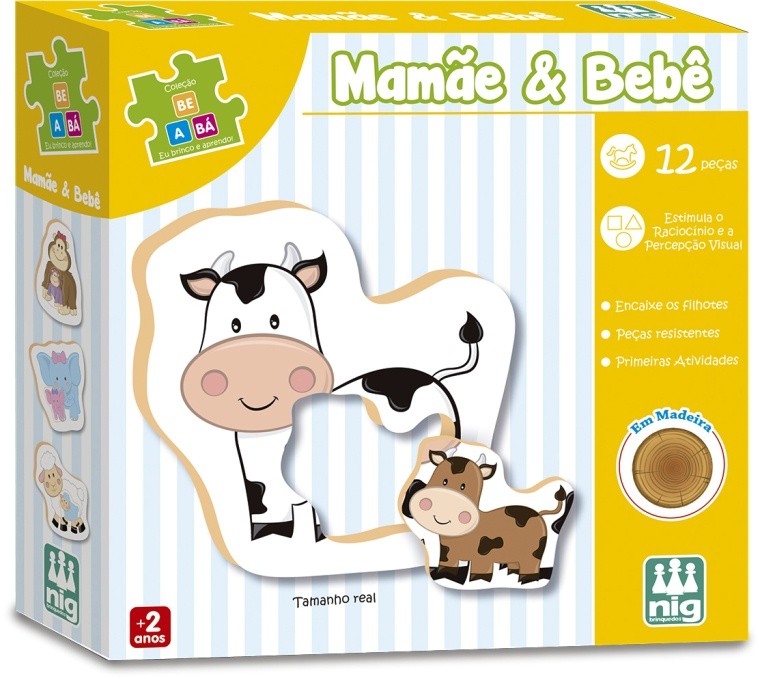 Jogo de Madeira Coleção Crescer Cadê o Bicho Brinquedo Educativo