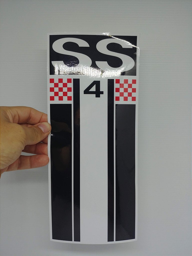 Adesivos SS6 - Modelo Bandeira Faixa Vertical (Par LE / LD) - PADRÃO O -  Apliques e Adesivos para Antigos