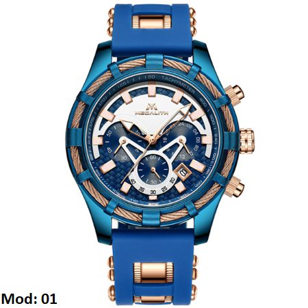 Relógio masculino esportivo Megalith detalhe dourado barato em promoção -  Leila Folheados - Alianças, Relógios e Personalizados