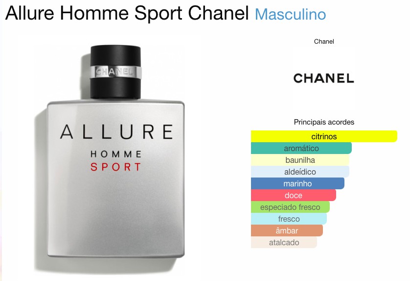 CHANEL ALLURE SPORT MASCULINO EAU DE TOILETTE - Beaty Outlet