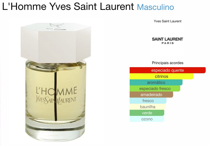 YVES SAINT LAURENT L'HOMME MASCULINO EAU DE TOILETTE - Beaty