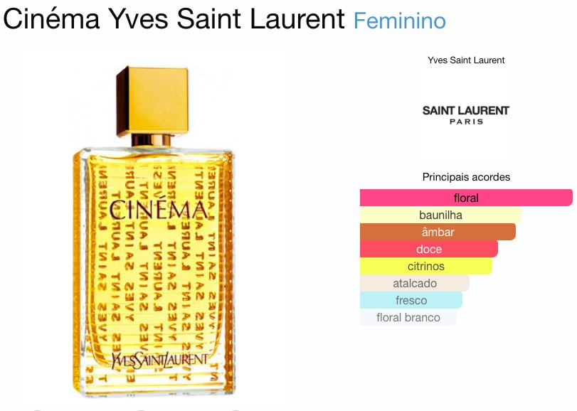 YVES SAINT LAURENT CINEMA FEMININO EAU DE PARFUM - Beaty Outlet