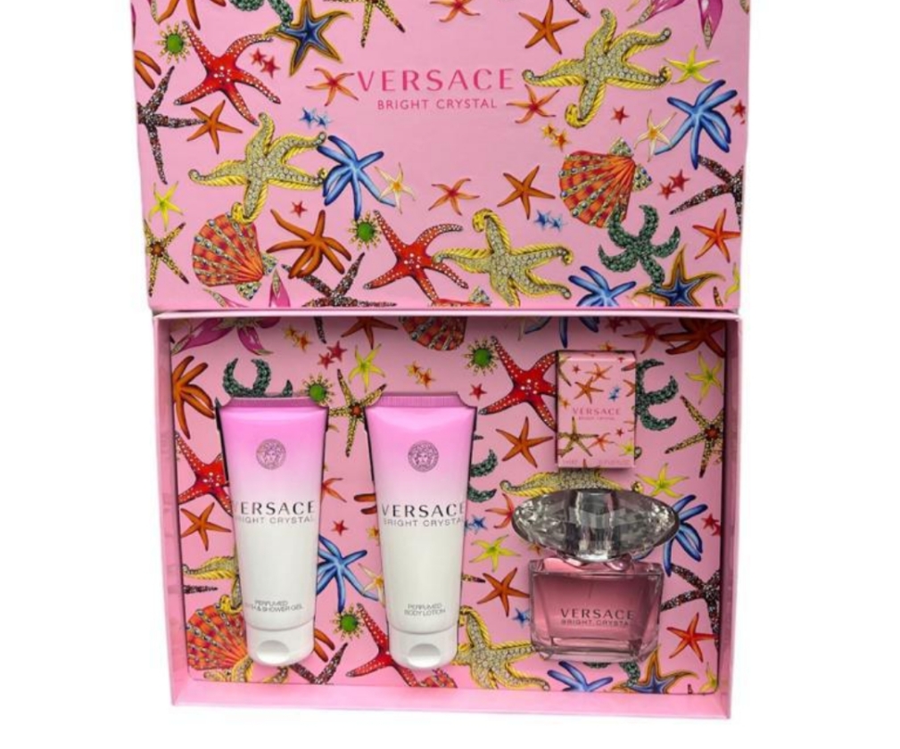 KIT BRIGHT CRYSTAL VERSACE 90ML HIDRATANTE+ GEL DE BANHO MINI