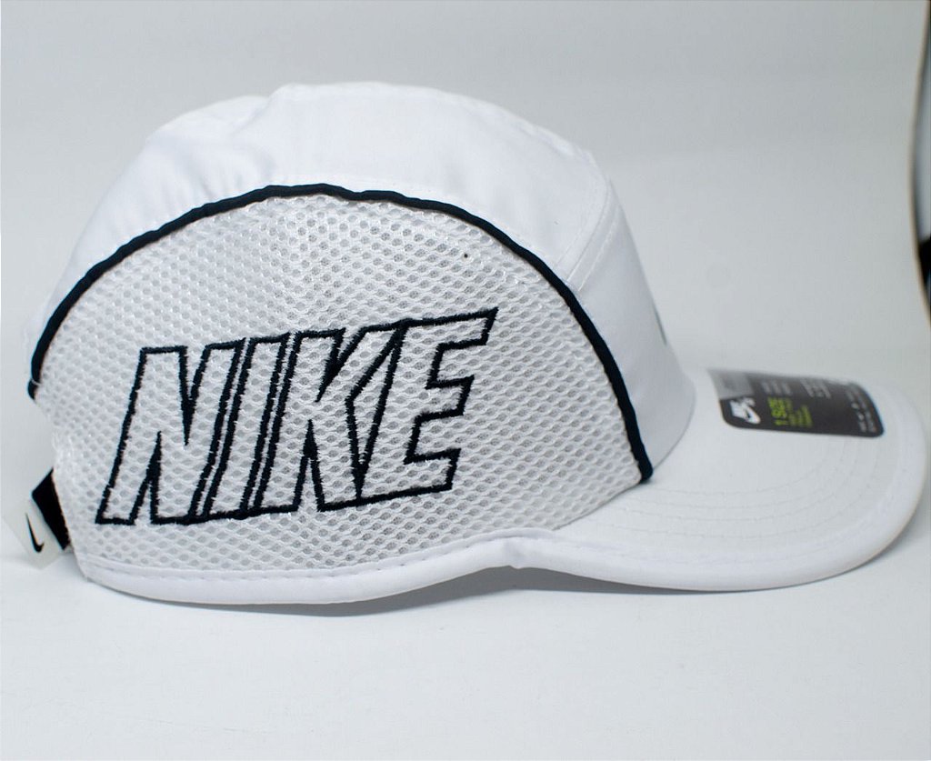 Bone Nike 5 Panel Refletivo Branco Rabello Store Tenis Vestuarios Lifestyle e muito mais