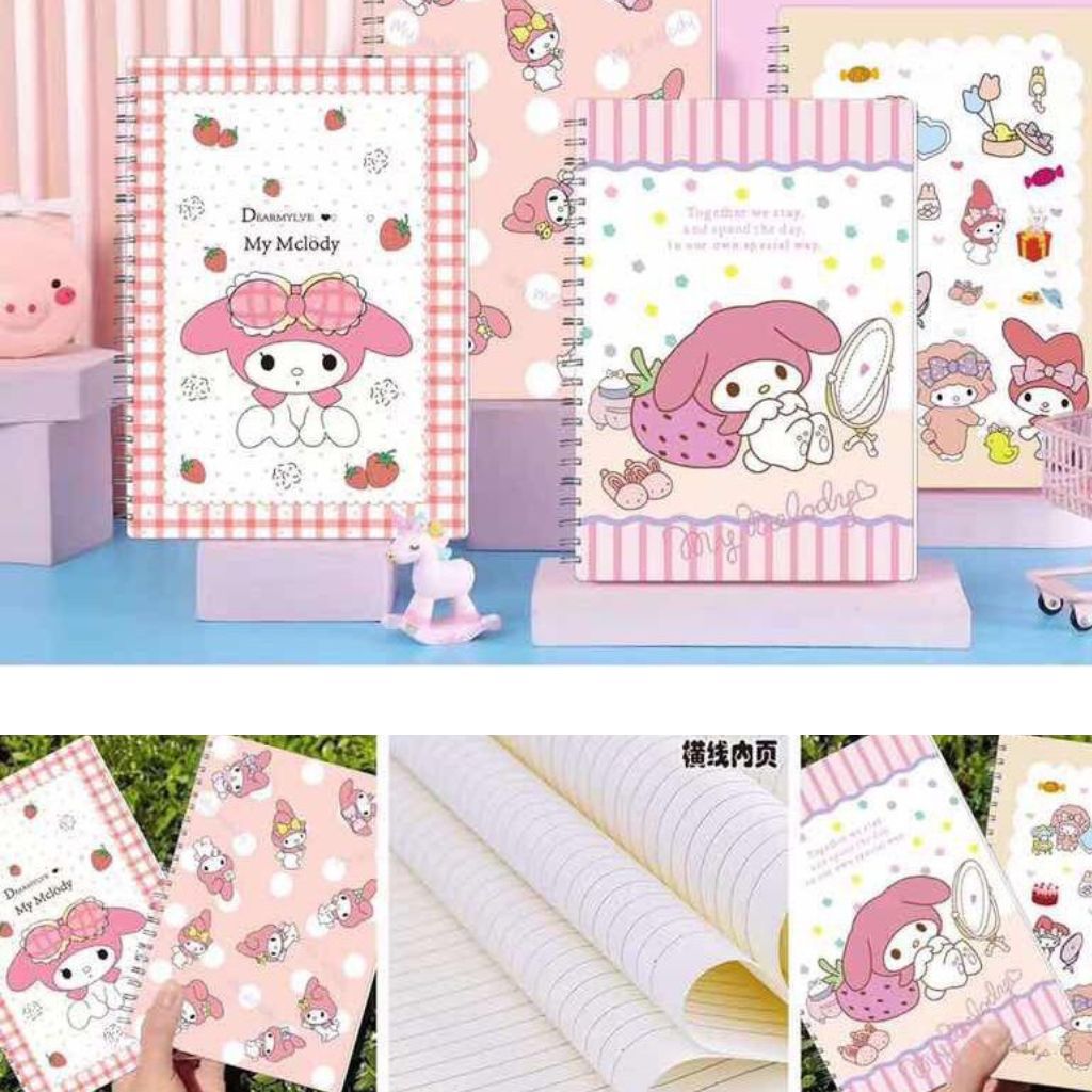 Caderno de adesivos fofos Sanrio personagens