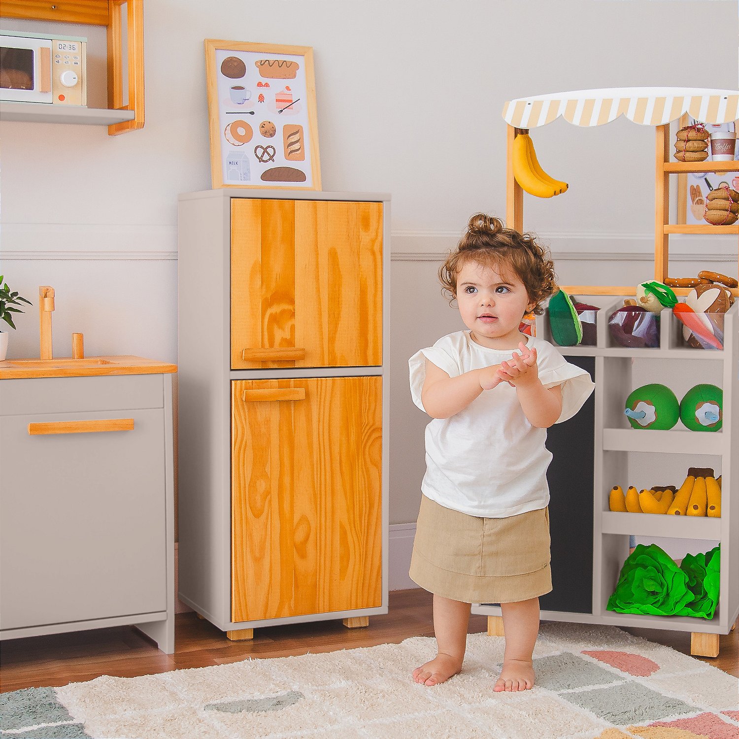 Geladeira Infantil Pocket - Cinza Greige