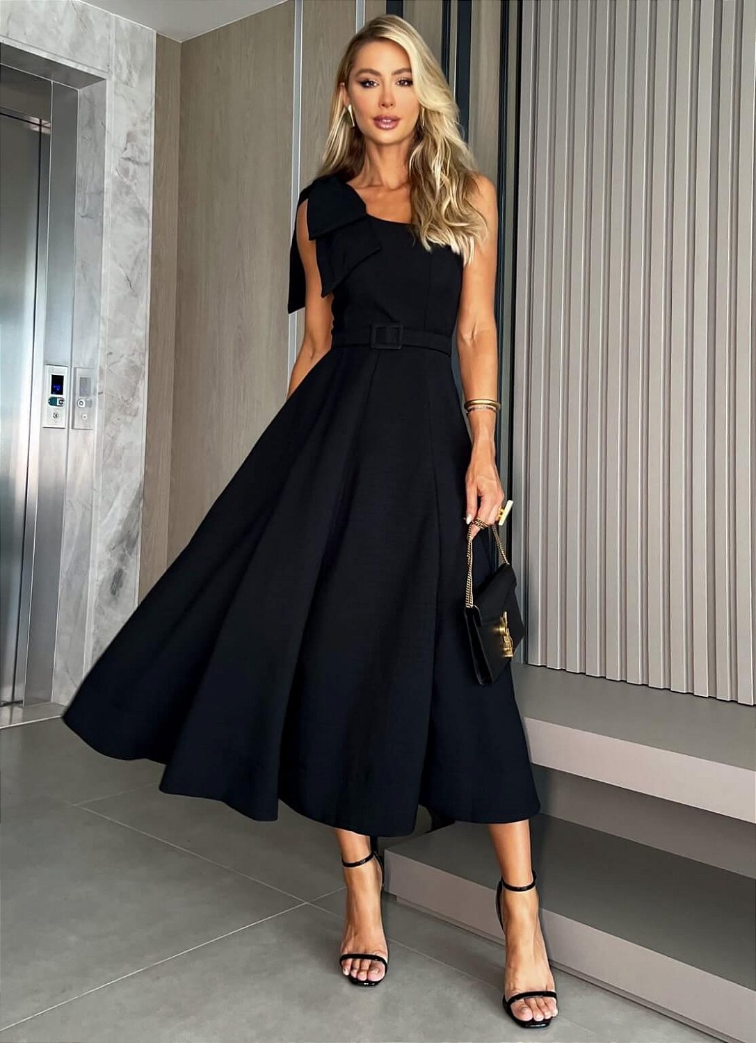 Vestido Rodado Vestido Gode Midi Festa Vestido Festa Gode Midi