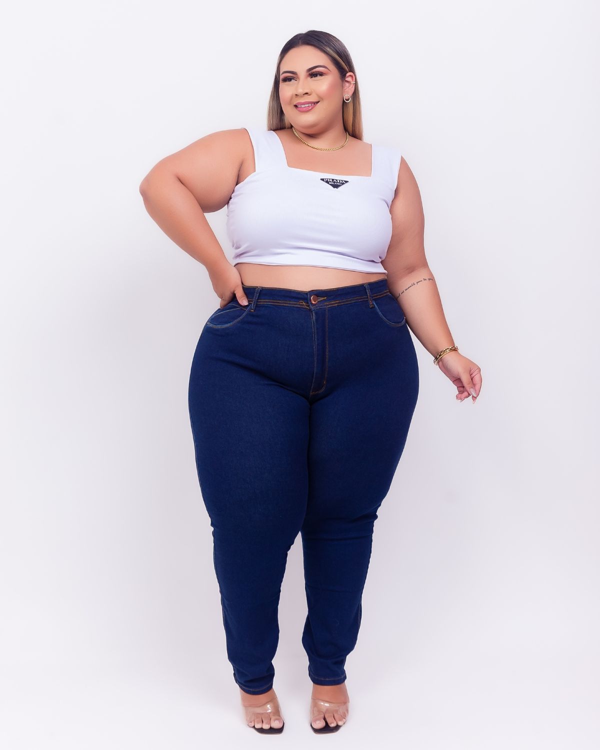 Calça Jeans Ane Plus Size Skinny Delana Azul - Ane Jeans - 13 Anos