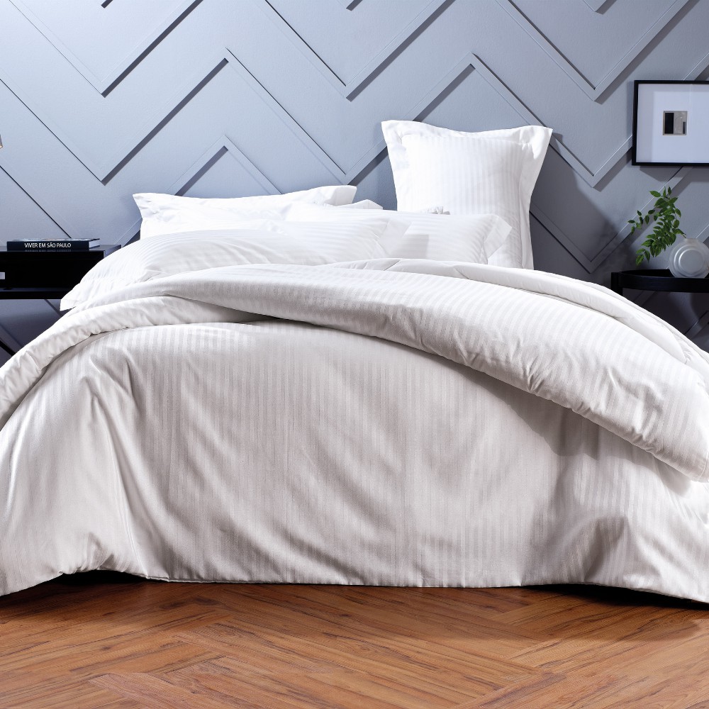Capa de Edredom Queen Toronto Stripe Teka - Roupa de Cama, Banho e