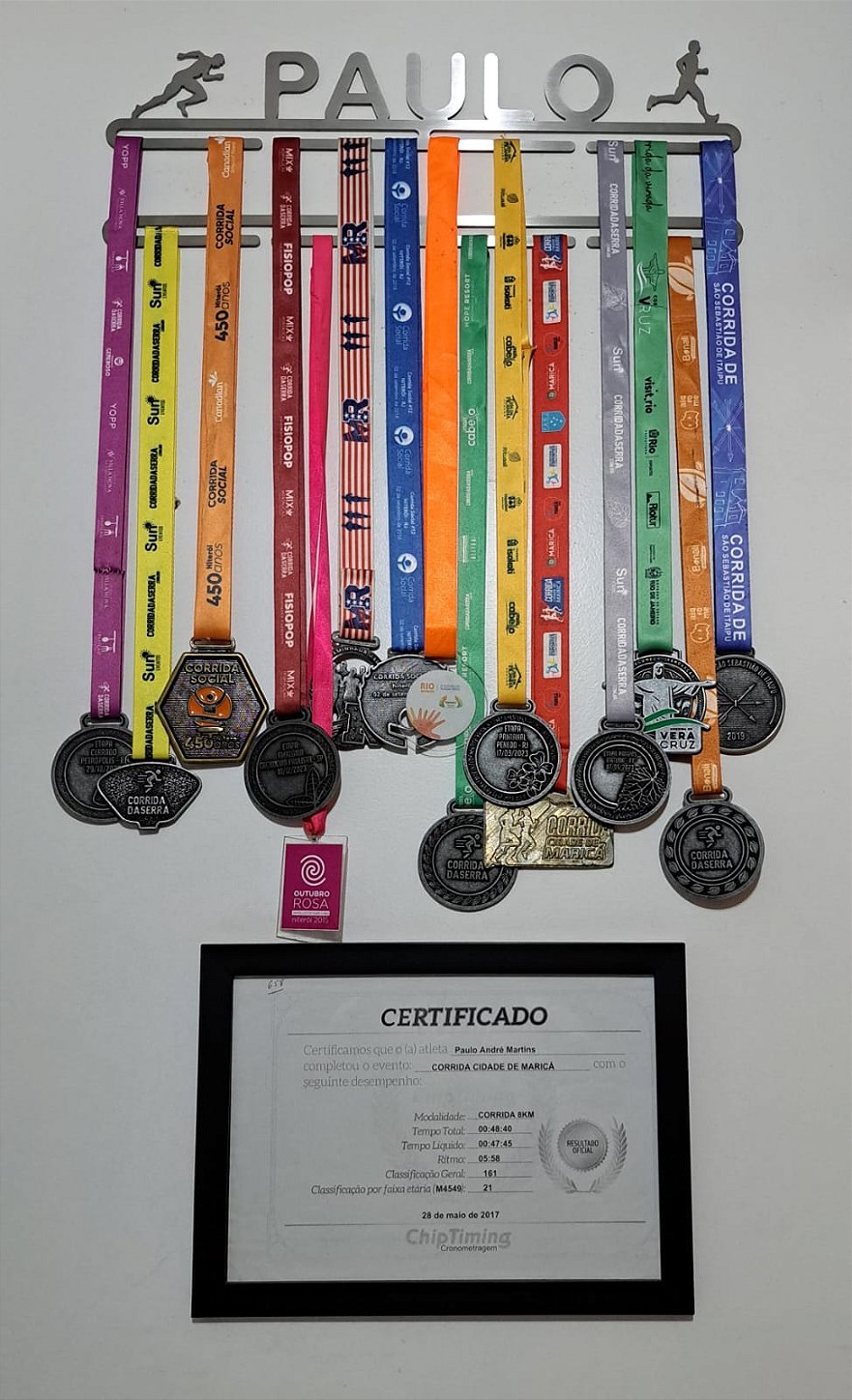 Porta Medalhas Personalizado de Corrida