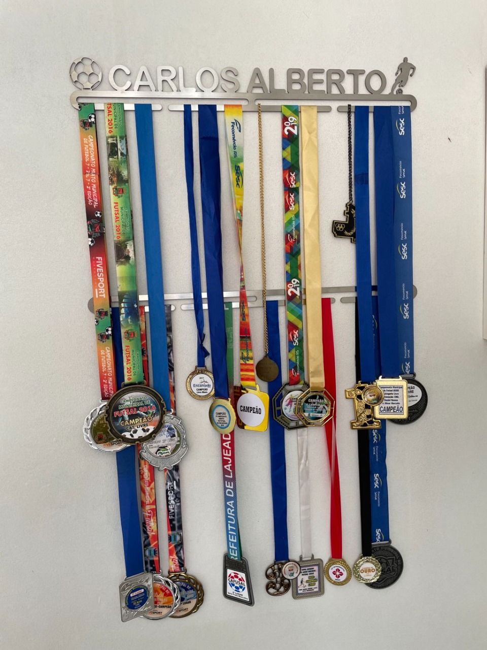 Porta Medalhas Personalizado de Futebol