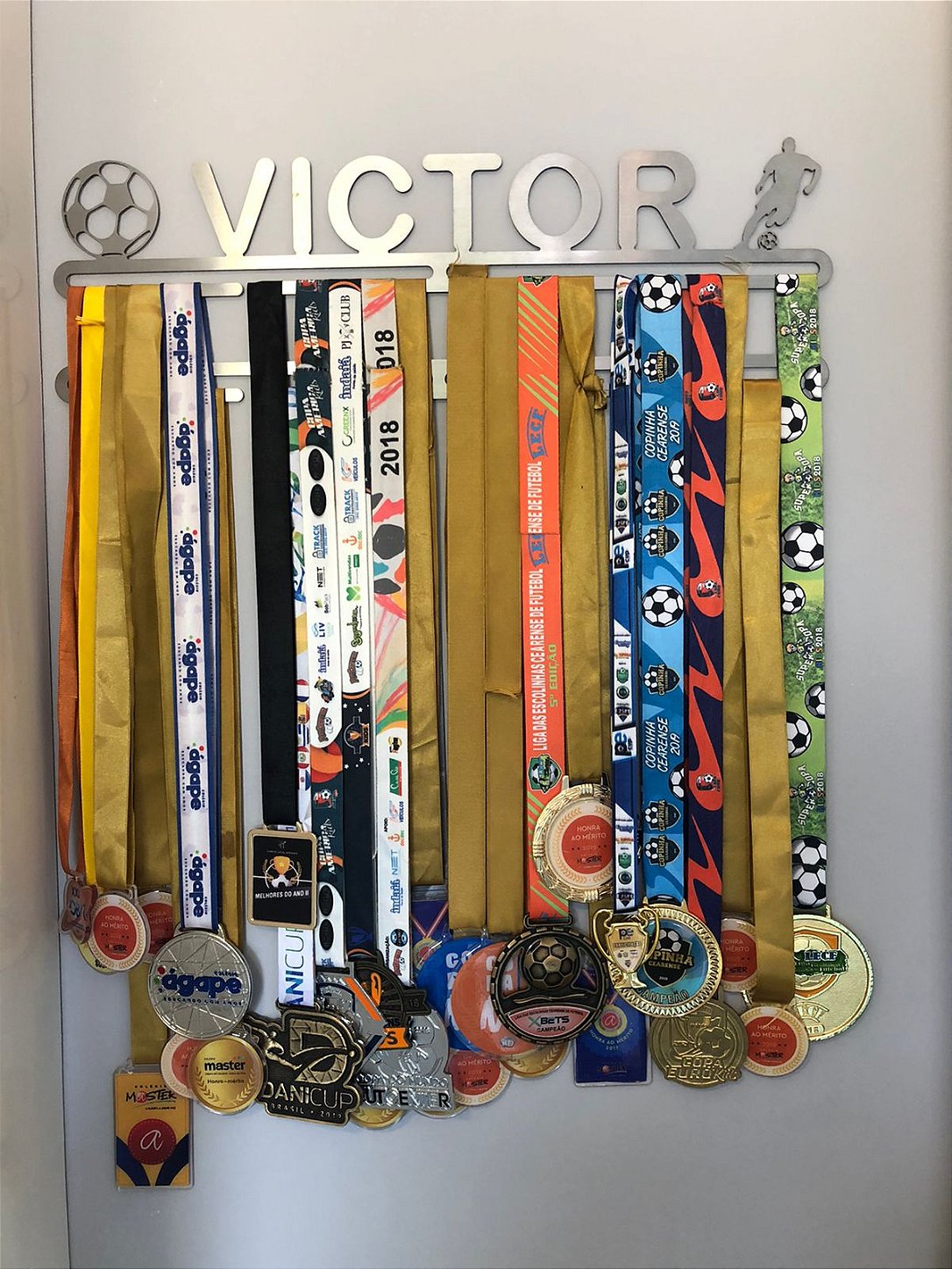 Porta Medalhas Personalizado de Futebol